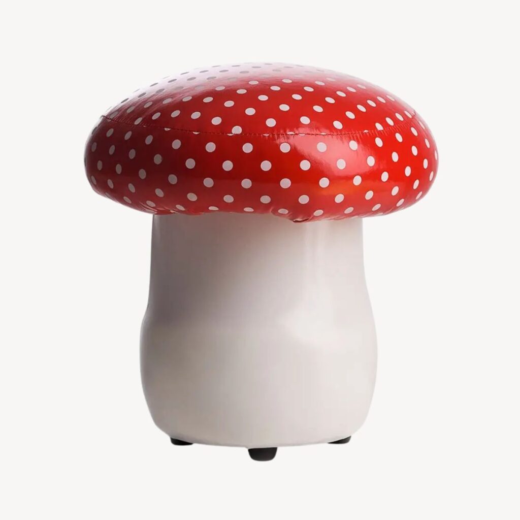 Image of kids fairy mushroom stool for musical mushrooms kids fairy party game.